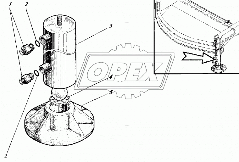 КО-440-2.16.50.000 Гидроцилиндр ЦГ80х50х460.86 СДМ