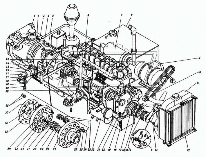 4121.11.00.409 Полумуфта ф75/ф90/ф250; внутр.шлиц=24 h=100 (ЭО-4121)