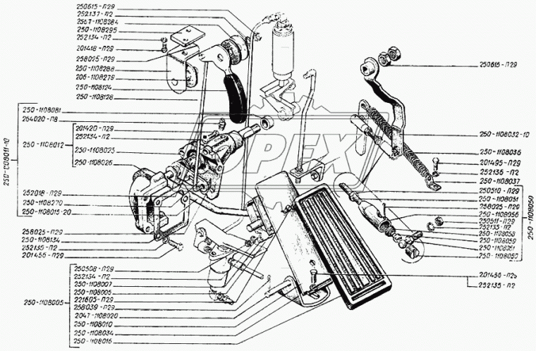 250-1108032-10 Рычаг КрАЗ