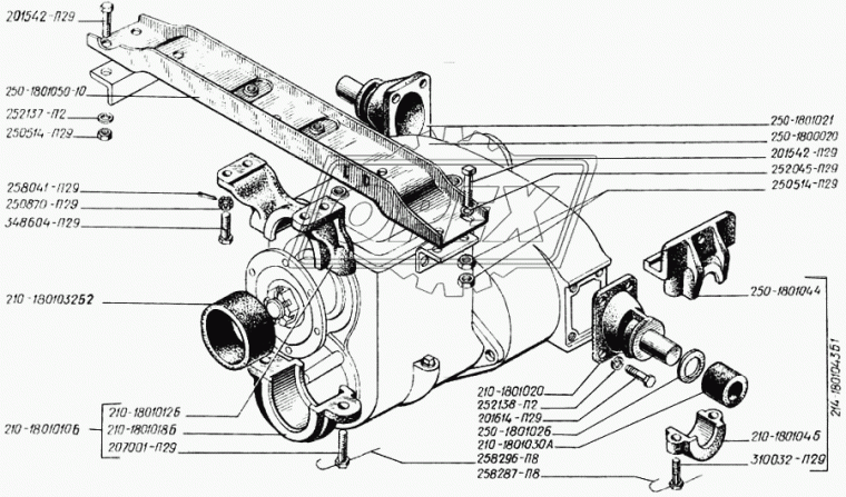250-1801050-10 Поперечина КРАЗ коробки раздаточной КрАЗ
