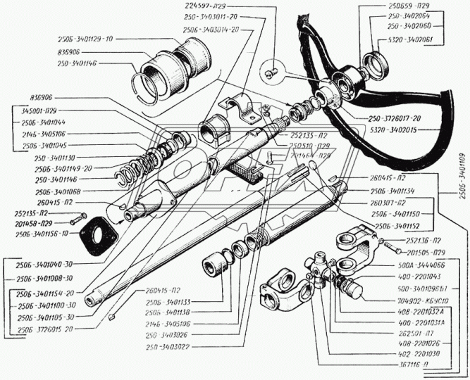 5320-3402015 Колесо рулевое (руль) D=500; ф25; h=120; 2 спицы ст/обр. КамАЗ ДААЗ