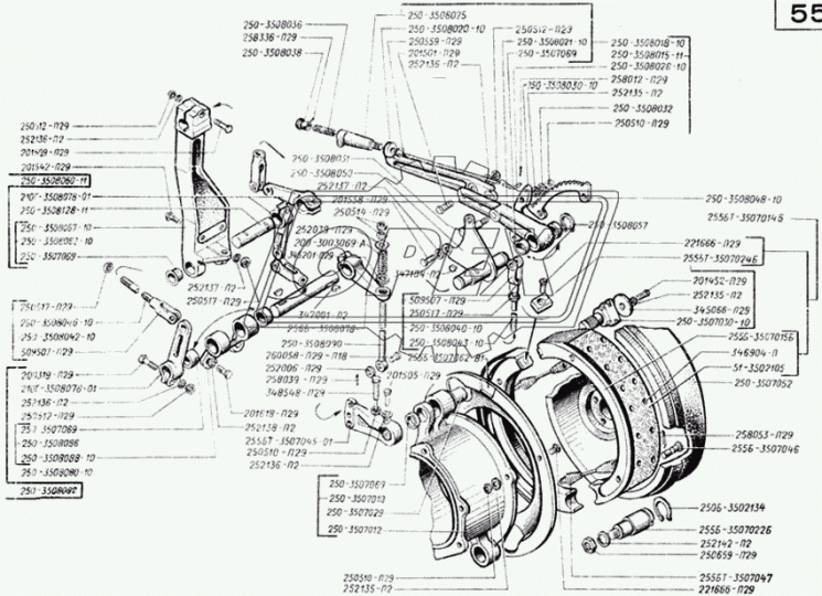 250-3508088-10 Кронштейн КрАЗ