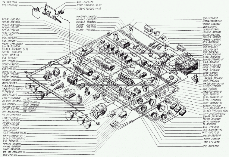 250-3724060 Провод от АКБ к реле стартера РЫБИНСК
