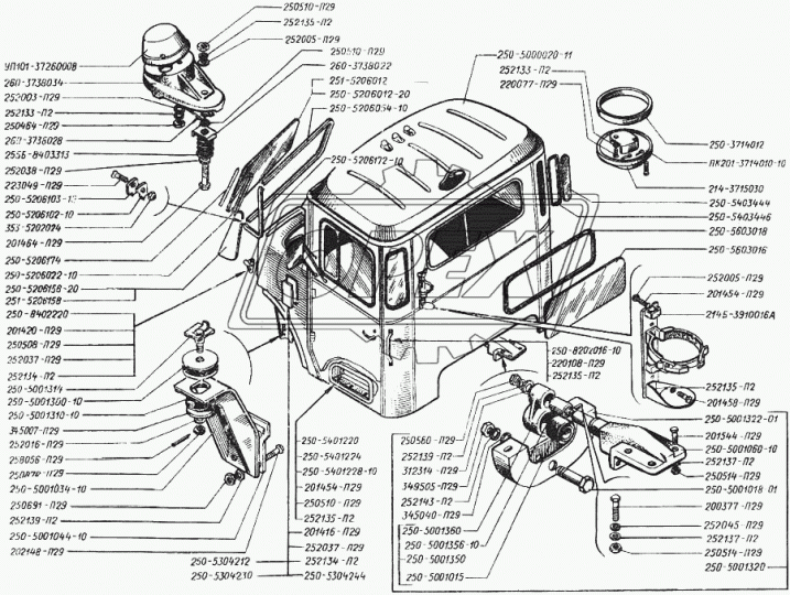 250-5603016 Стекло окна задка РГБ-НН
