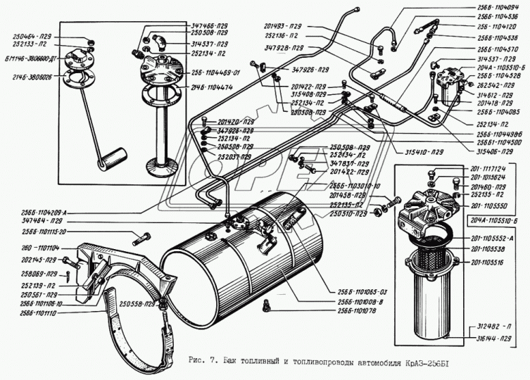 260-1101104 КРонштейн топливного бака КрАЗ