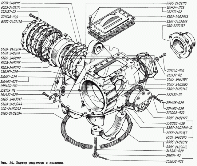260-2502197 Крышка подшипников (чугун) ф102х170 h=73 6отв.ф13 задняя КрАЗ
