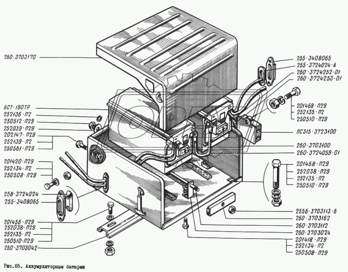 260-3724252-01 Провод от АКБ к розетке внешнего пуска РЫБИНСК