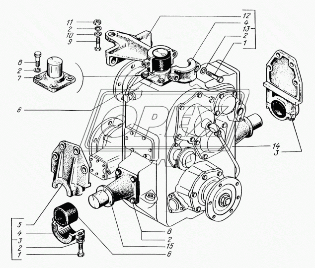 260-1801049 Кронштейн верхний РК КрАЗ