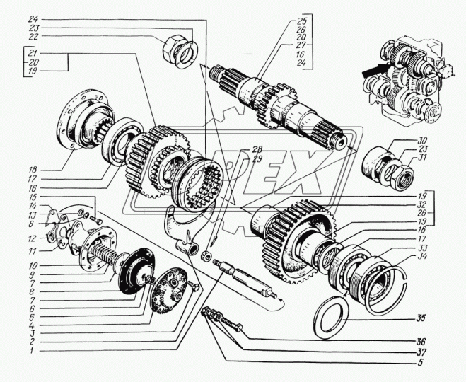 260-1802177 Втулка (сталь) ф61х76 L=44 распорная КрАЗ