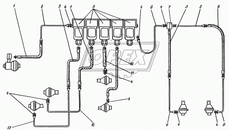6505-2411098 Шланг тормоз. ф14 L=845 Ш=М10+К12/Ш=М10+К12 КрАЗ