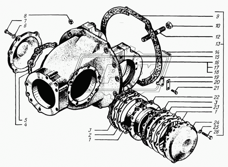 349851 Гайка М22х1,5 КрАЗ