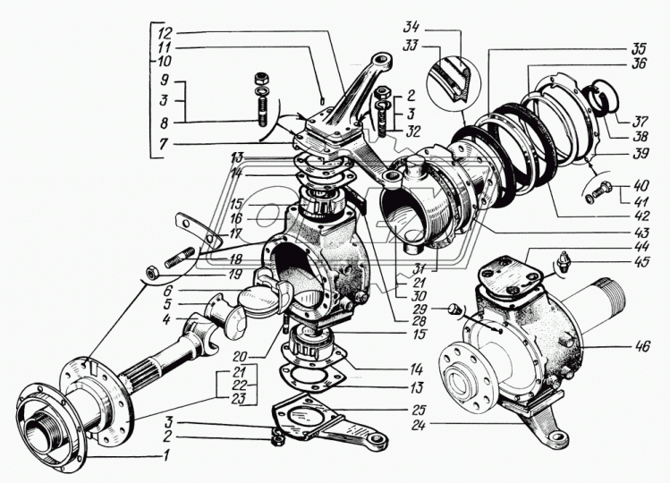 348820 Шпилька М18 L=75 Р1=35х1,5/25х2,5 каленая КрАЗ