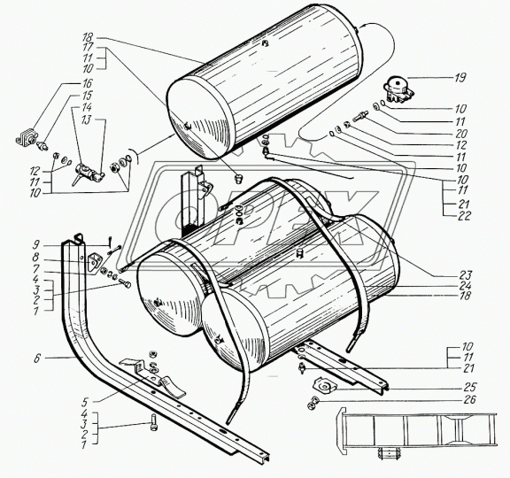 260064 Палец ф10х48 L1=45 под шплинт РААЗ