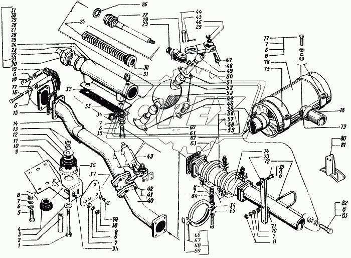 650326-1203012 Труба глушителя приемная задняя КрАЗ