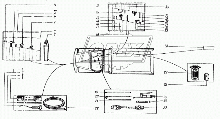 260С-3723152 Вилка с проводами КрАЗ