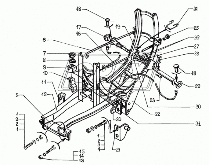 6505-3105115 Трос КрАЗ