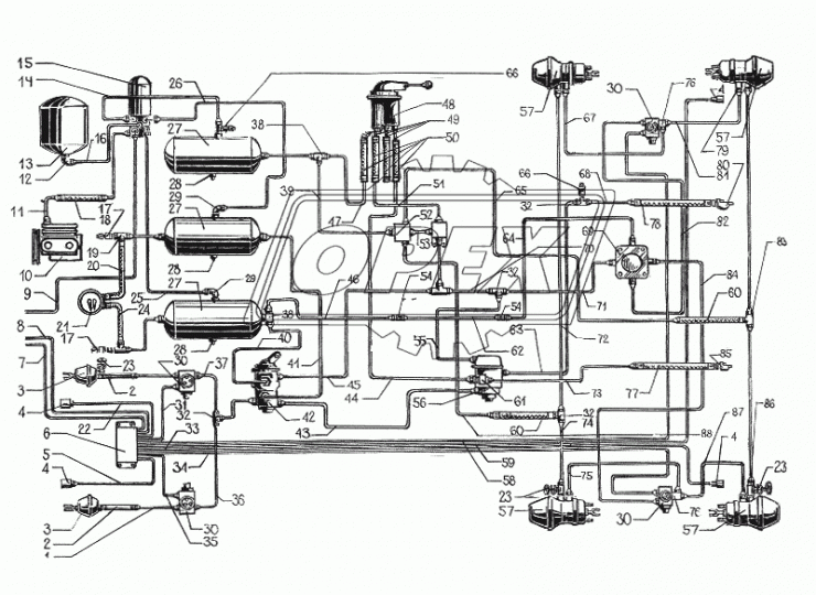 250Б-3506418 Шланг (патрубок) ф10х18 L=400 без наконечников тормоз. крана ручного тормоза КрАЗ