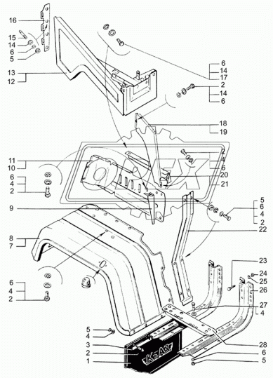 6505-8403017 Боковина крыла левая КрАЗ