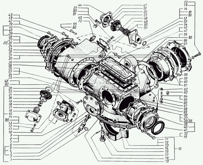 65055-2502010 Редуктор СМ z=15х48 фланец 8отв. КрАЗ