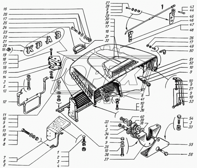 345073-П29 Шайба плоская (сталь) Ф10х45х2,5 ГОСТ6958-78 кронштейна рул.колонки КРАЗ-255 КрАЗ