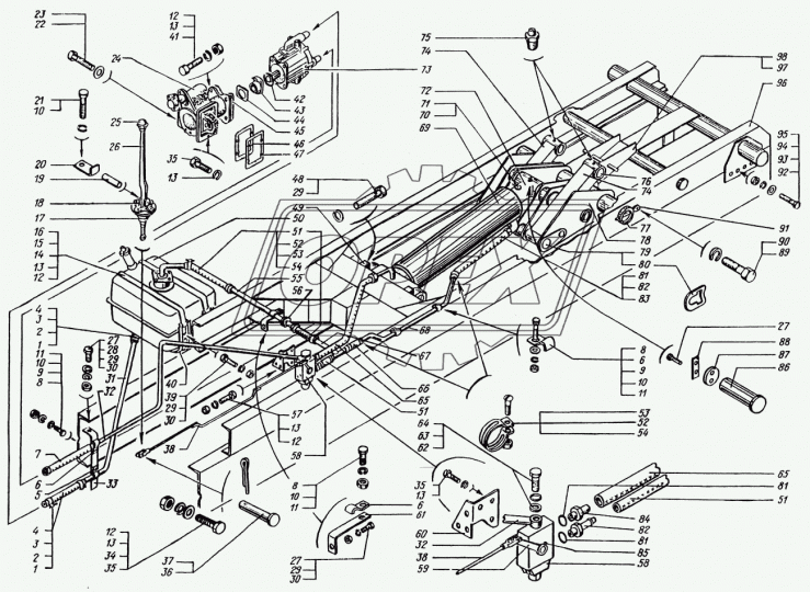 6505-4202025 Прокладка (сталь) ф125х160х0,5; 6отв.ф11 регулир. КрАЗ