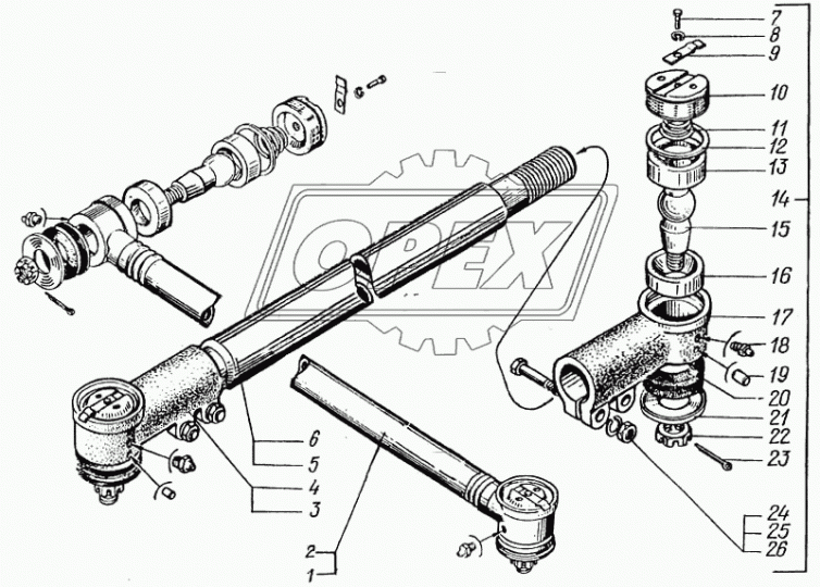 5133В2-3414010-000 Тяга рулевая КРАЗ-65055 продольная СБ КрАЗ