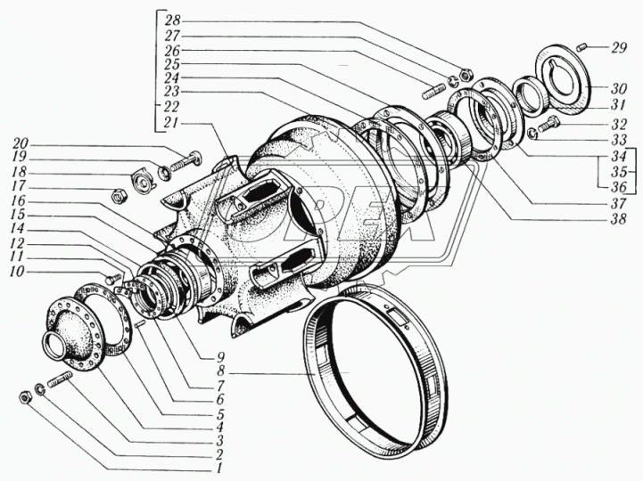6505-3104035-01 Стакан (обойма) сальника КрАЗ