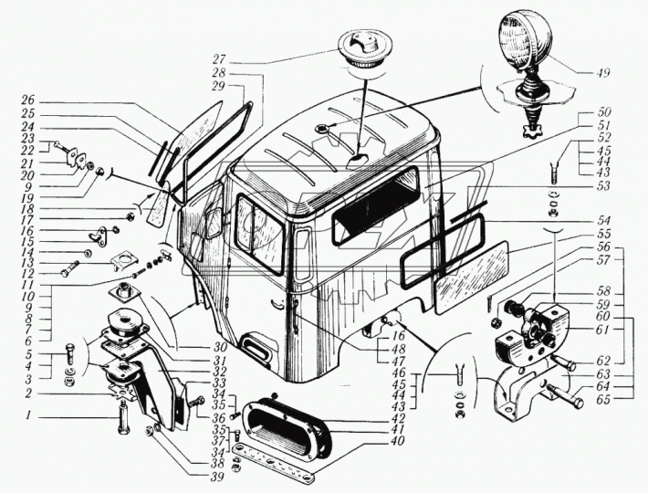 250С-5206055-01 Уплотнитель бокового стекла ветрового окна КрАЗ