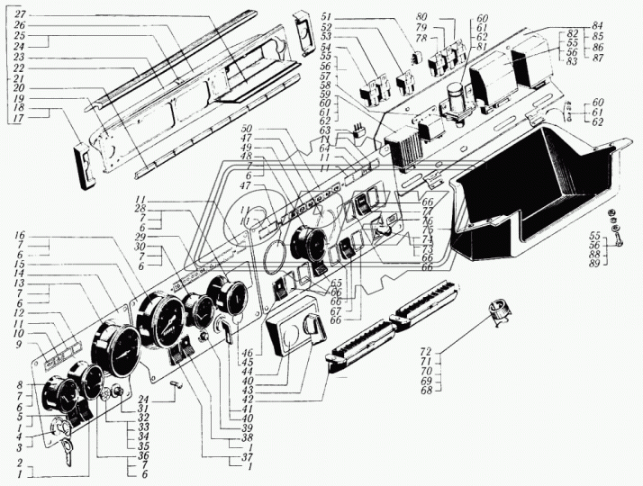 6510-3801040 Комбинация (Щиток) приборов КрАЗ