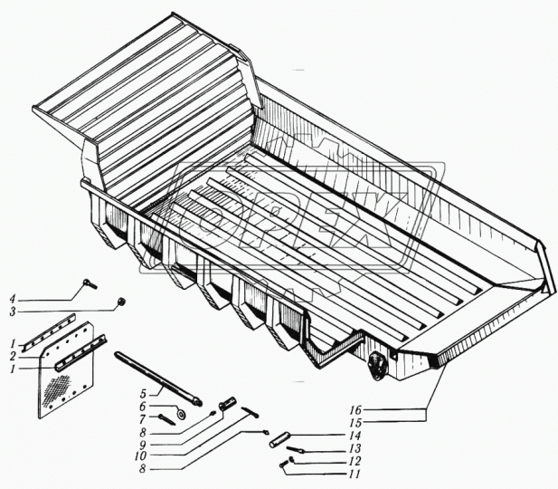 256Б1-8511083 Накладка брызговика КрАЗ