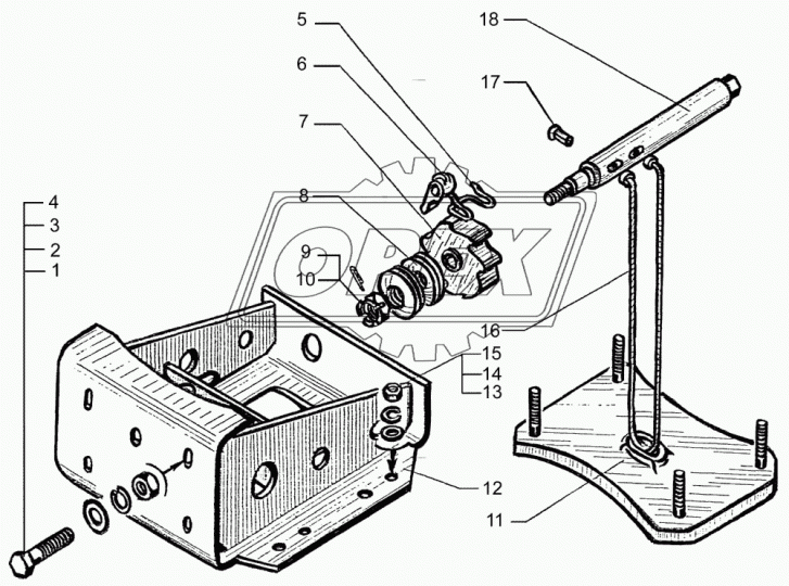255Б-3105115 Трос КрАЗ