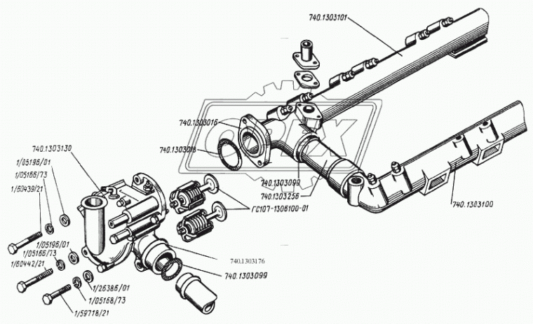 740.1303018 Кольцо (РТИ) сливного патрубка 57х70х6 С/И КАМАЗ-УВК
