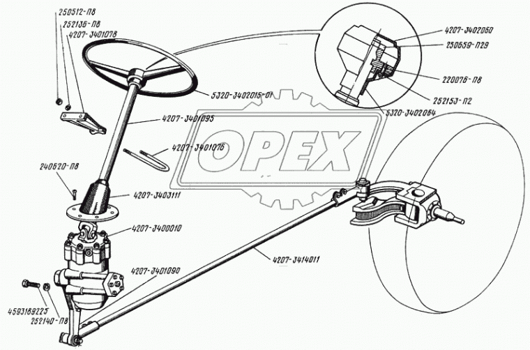5320-3402064 Крышка руля нижняя КАМАЗ-УВК