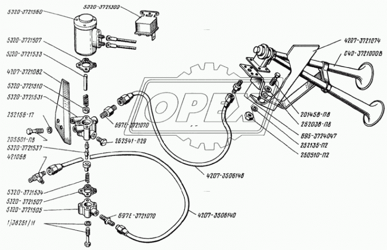 5320-3721531 Корпус клапана КАМАЗ