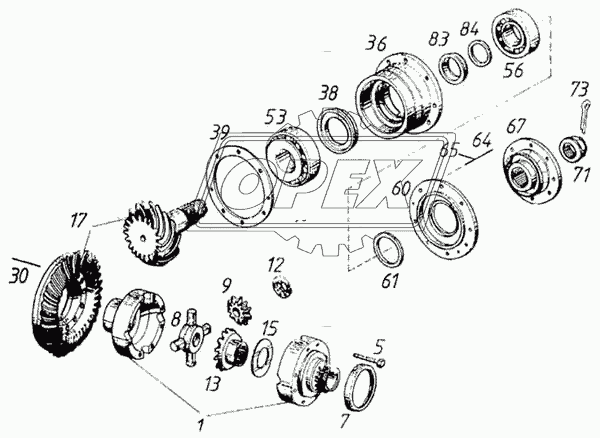 832.02-3311-111 Шестерня дифференциала большая z=16 шлиц=38 h=65