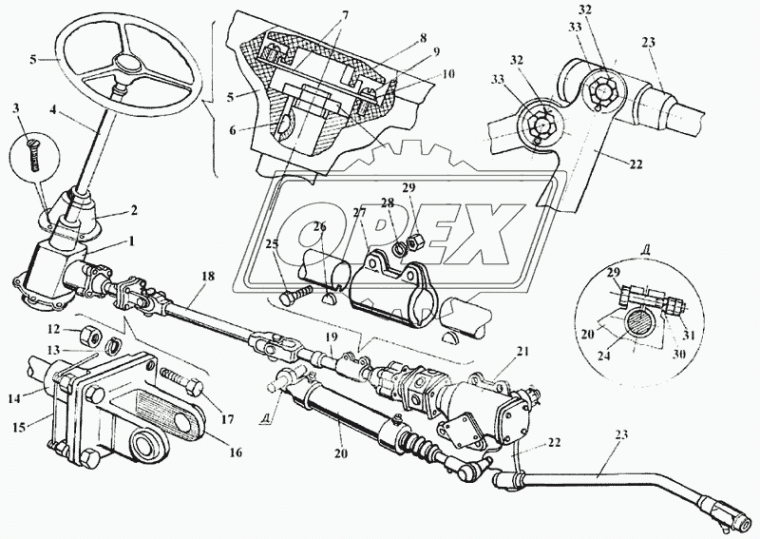 677-3003010 Тяга продольная сошки КанашААЗ