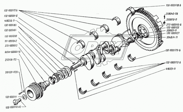 375-1005115-Б Маховик с ободом z=141 h=82