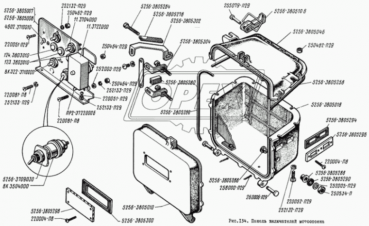 5256-3805008 Панель щитка мотоотсека передняя ЛиАЗ ОАО