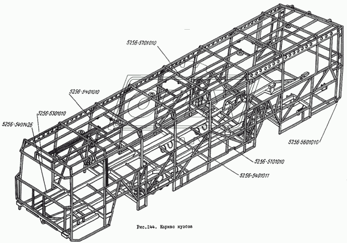 5256-5601000 Каркас задка с облицовкой в сборе ЛиАЗ ОАО