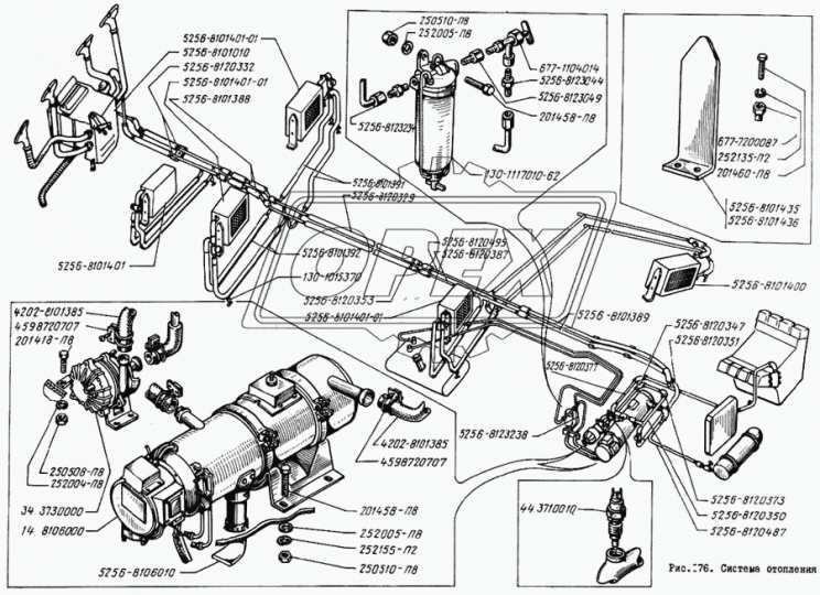 5256-8101391 Шланг Трубопровода отопителя ЛиАЗ ОАО