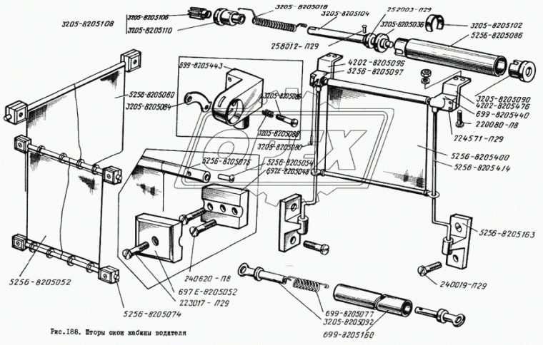 4202-8205476 Кронштейн шторки ЛиАЗ ОАО