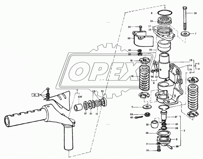 Т40А-2301010-Г Кронштейн выдвижной (пер.мост Т-40) на трактора с пружинной подвеской; под отверстие