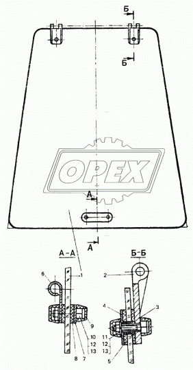 Т40М1-6706011-01 Стекло боковое Т-40, ЛТЗ-55