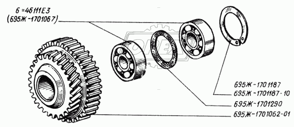 695Ж-1701187 Кольцо пружинное