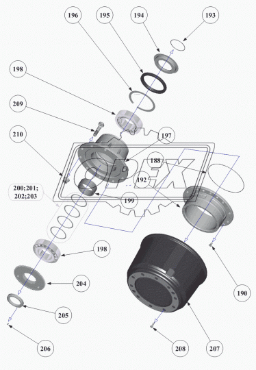 3021О023 Кольцо (РТИ) круг.сеч. 105-110-25 ГОСТ 9833-73; 105x3х3 БДС 7947-85 КАМАЗ-УВК