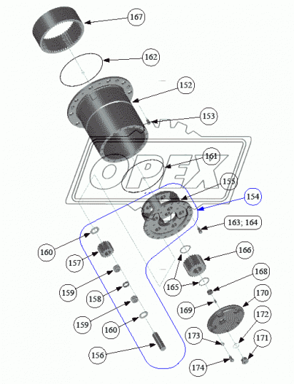 340-004-2302 Картер колесного редуктора (водило) заднего/ среднего моста КАМАЗ-6522 КАМАЗ-УВК