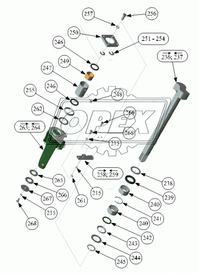 320-02.00.01 Фланец прямоуг. 85х78; фвнутр=54 h=12; 4отв.ф13 КАМАЗ-6522 среднего и заднего моста MADARA Madara