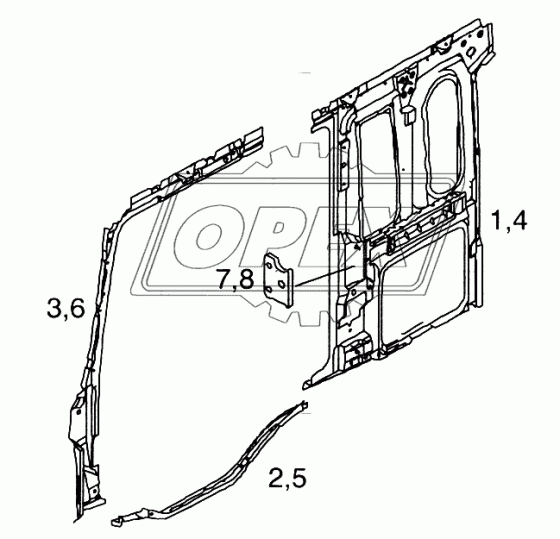 81.62530-2347 Боковая стенка кронштейн колеса внутр. правая MAN MAN