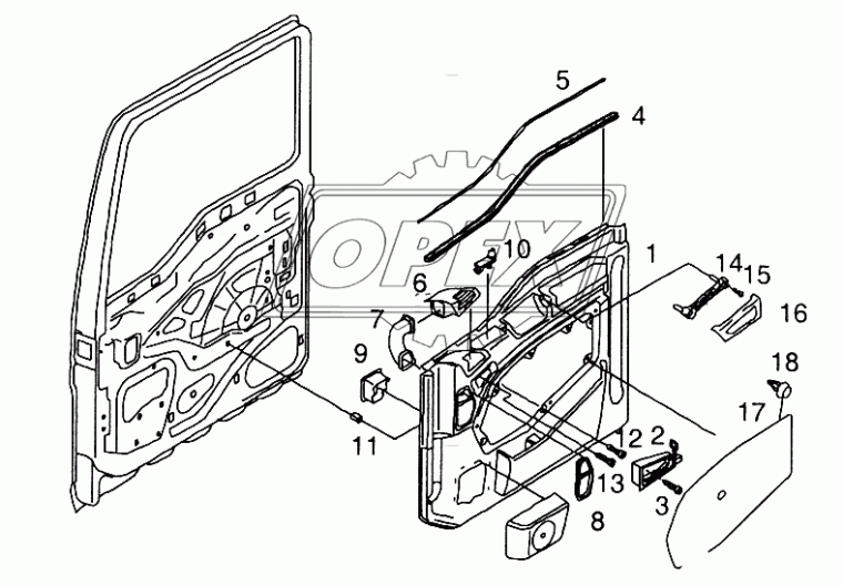 81.62680-0069 Пpyжинa кoлодки, Окно двери MAN MAN