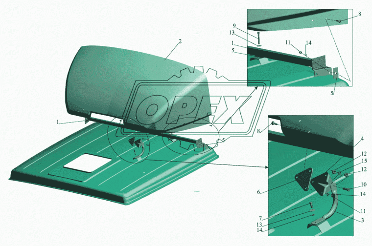 4370-8008038 Кронштейн L=280; 3отв.ф11 крепления обтекателя 4370 МАЗ